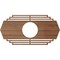 Ekena Millwork Chrysler Wood Fretwork Pierced Ceiling Medallion, Walnut, 18"W x 9"H x 4 3/4"ID x 1/4"T CMWP18X09X0250CSWA - alternate 3